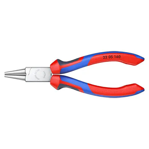 KNIPEX Round Nose Pliers 160mm Chrome with Comfort Handles 22 05 160 White Rose Tools