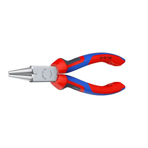KNIPEX Round Nose Pliers 160mm Chrome with Comfort Handles 22 05 160 White Rose Tools