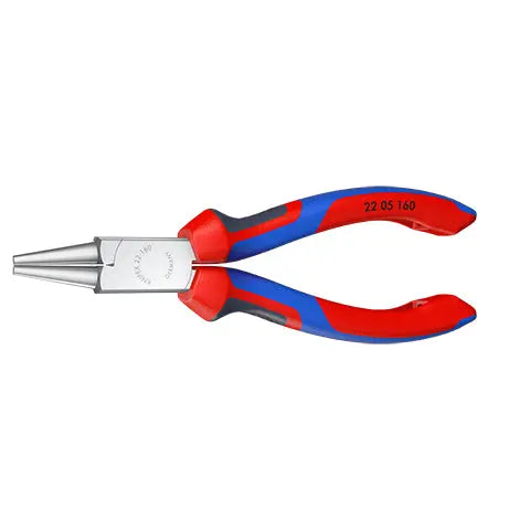 KNIPEX Round Nose Pliers 160mm Chrome with Comfort Handles 22 05 160 White Rose Tools