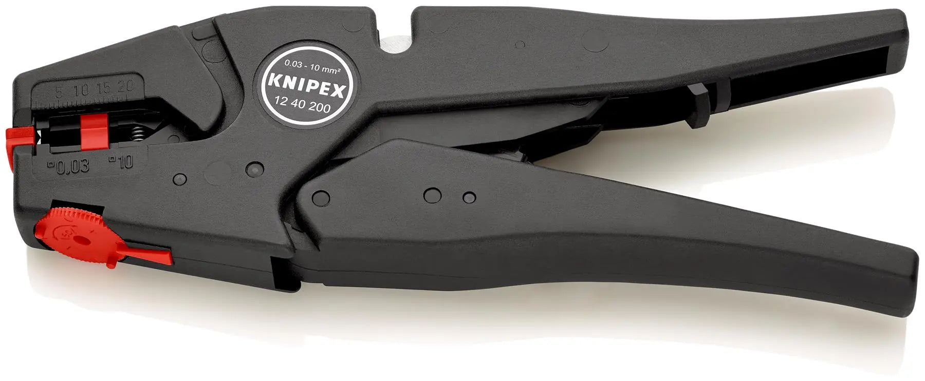 KNIPEX Self Adjusting Insulation Stripper 200mm Stripping Pliers 12 40 200 White Rose Tools