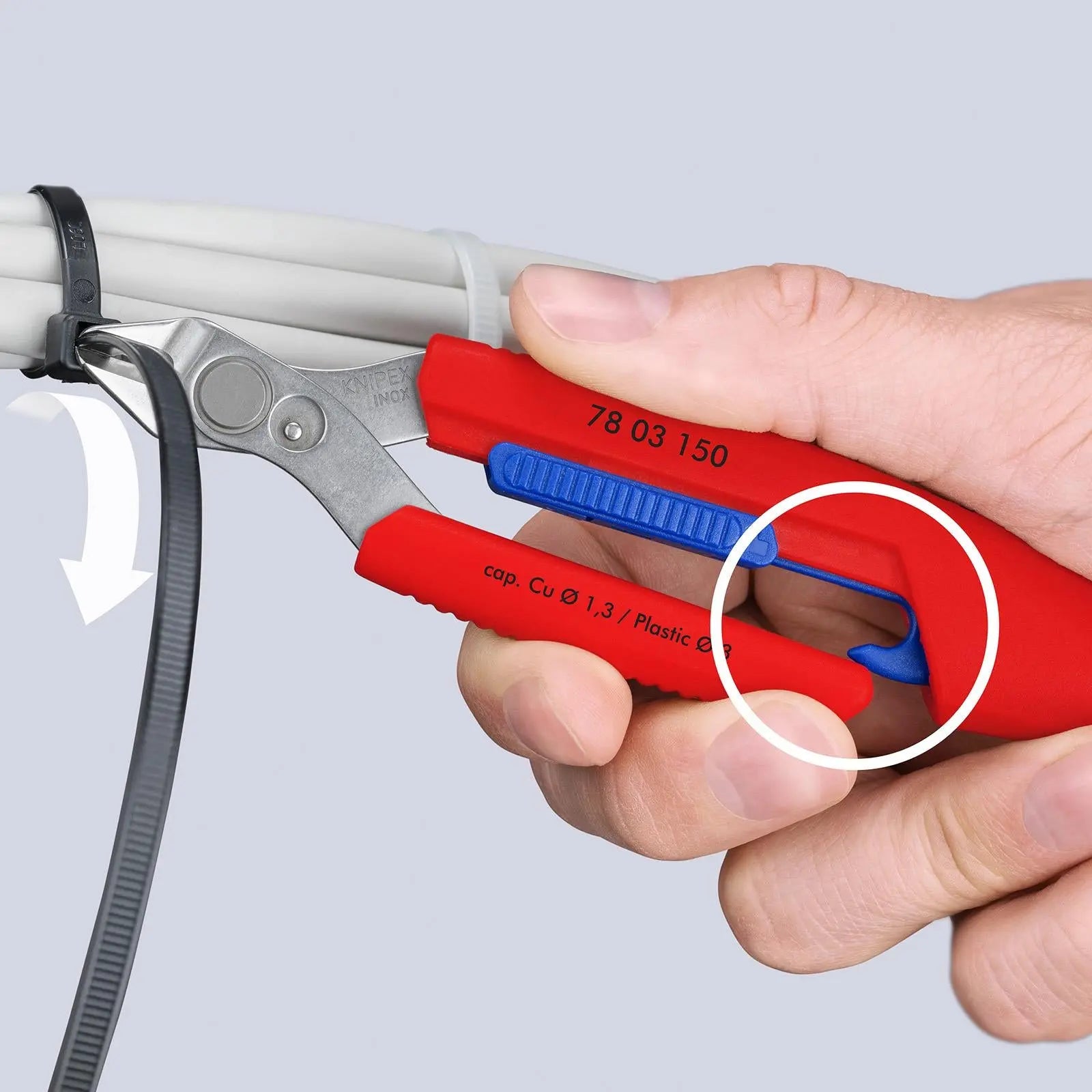 KNIPEX Slim Knips Precision Cutting Pliers 150mm Mirror Polished 78 03 150 SB White Rose Tools
