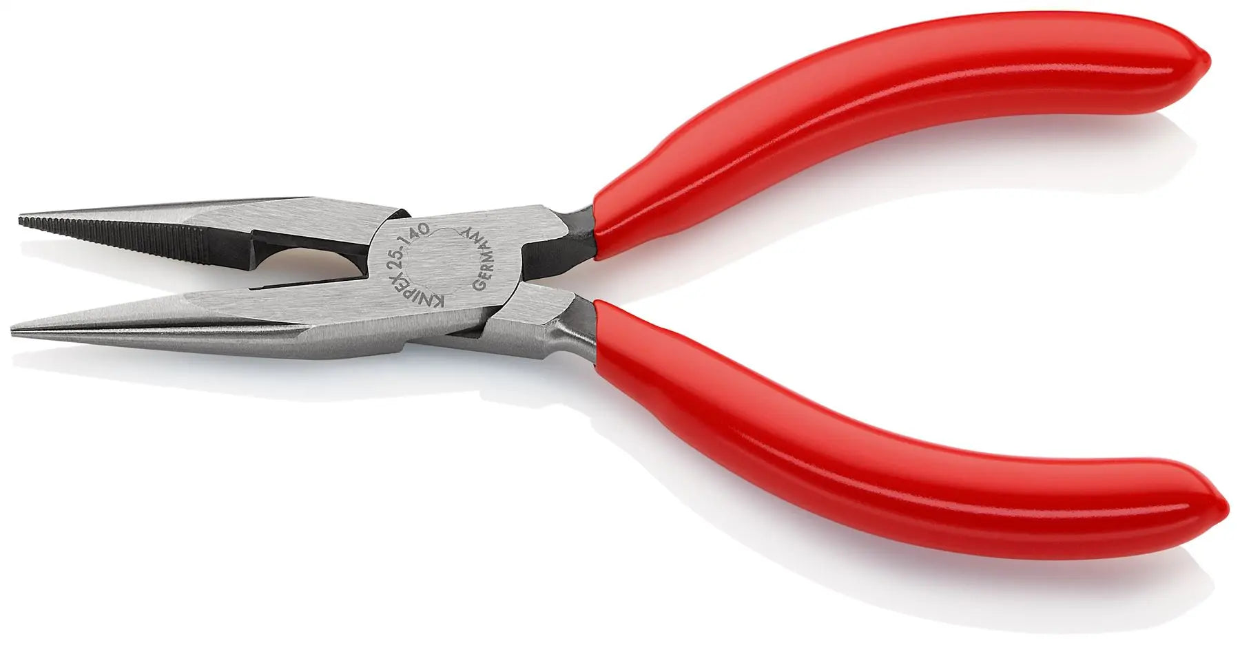 KNIPEX Snipe Nose Side Cutting Pliers 140mm Long Nose Radio Plier Plastic Coated 25 01 140 White Rose Tools