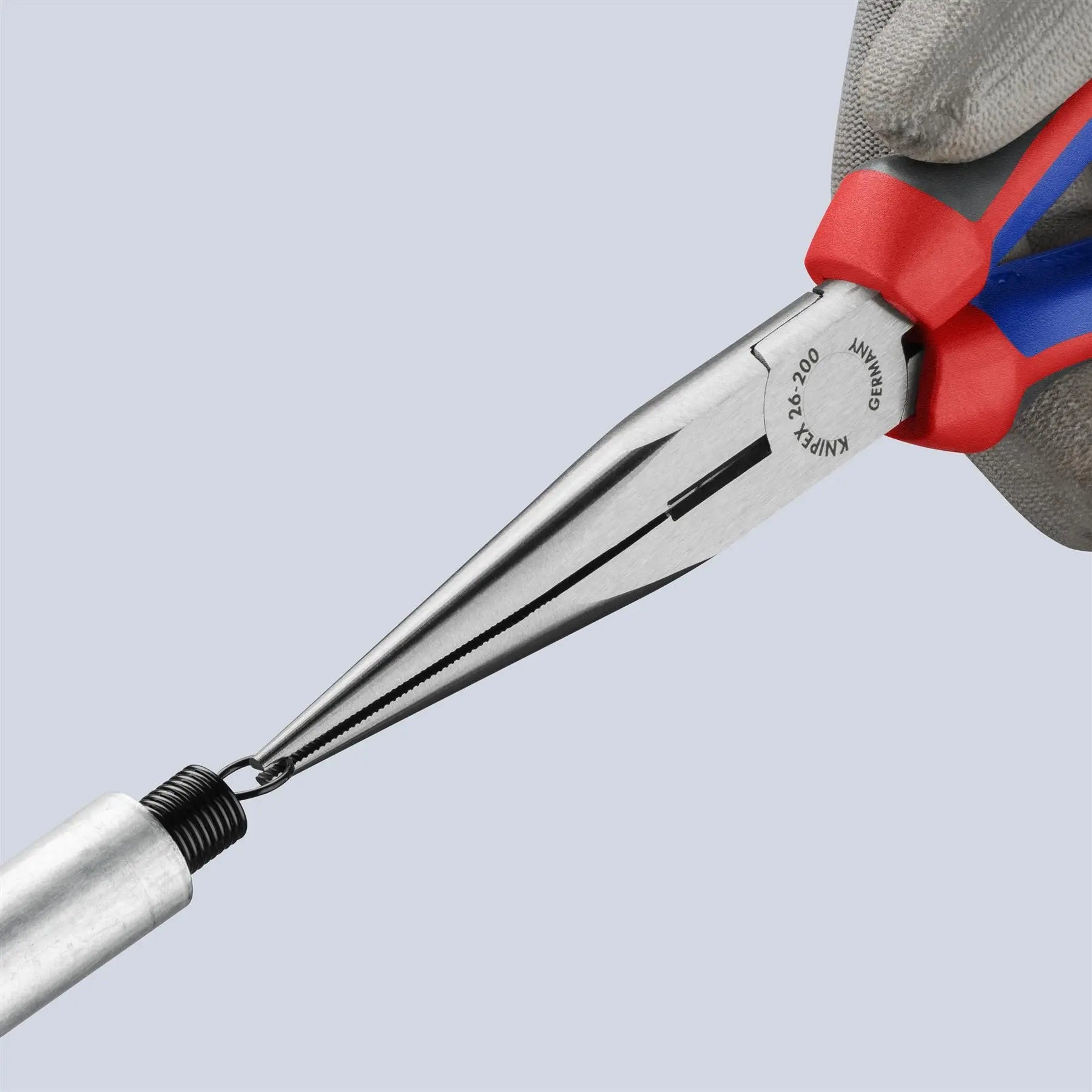 KNIPEX Snipe Nose Side Cutting Pliers Stork Beak Plier 200mm with Comfort Handles 26 12 200 White Rose Tools