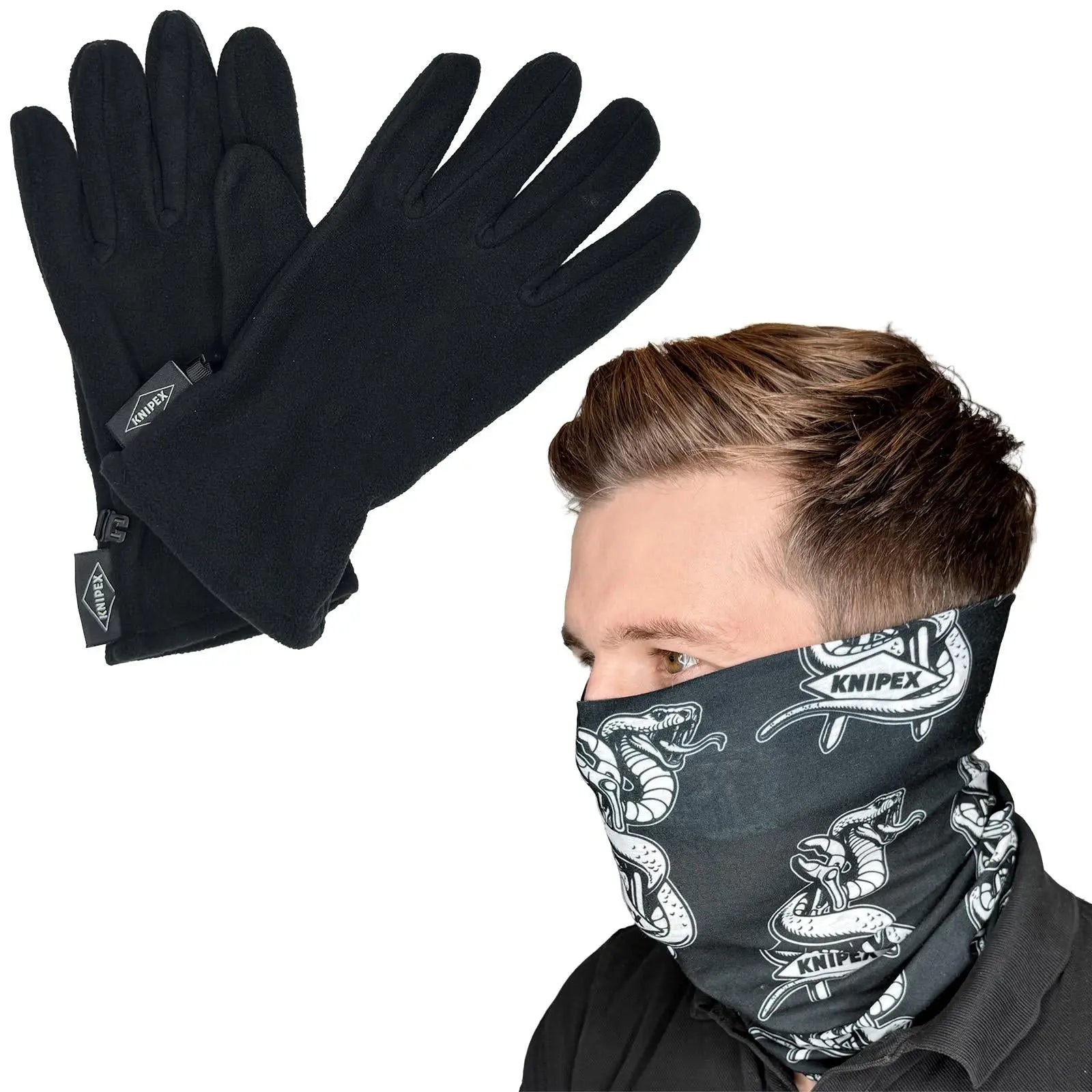 🎁 KNIPEX Snood and Gloves Set (100% off) White Rose Tools