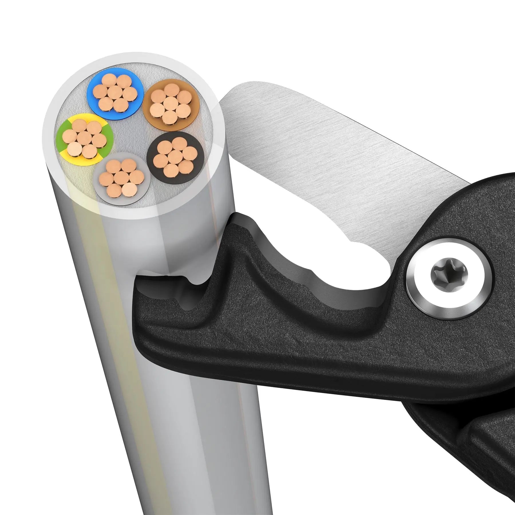 KNIPEX StepCut XL Cable Shears Cutting Pliers 225mm VDE Insulated Multi Component Grips 95 18 225 White Rose Tools