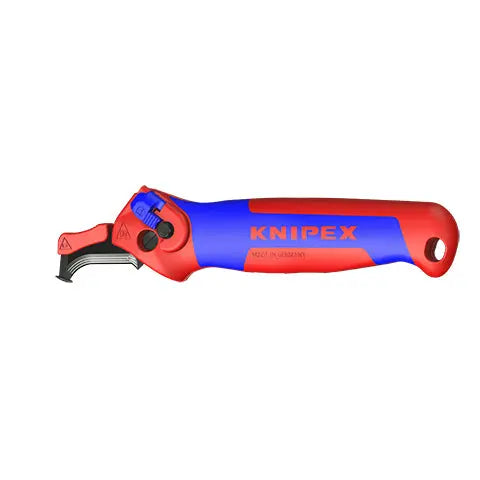KNIPEX Stripping Knife with Guide Shoe 145mm Ratchet Function 16 50 145 SB White Rose Tools