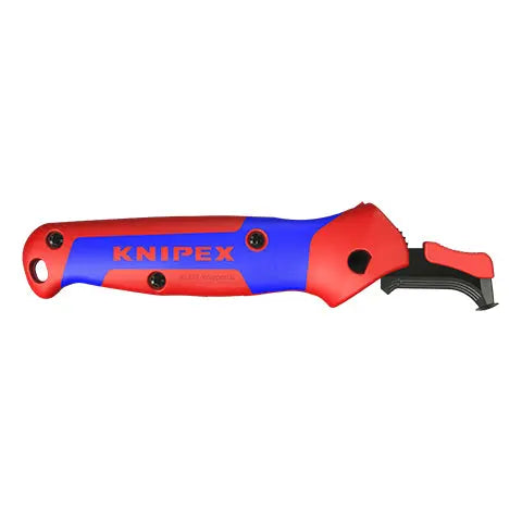 KNIPEX Stripping Knife with Guide Shoe 145mm Ratchet Function 16 50 145 SB White Rose Tools