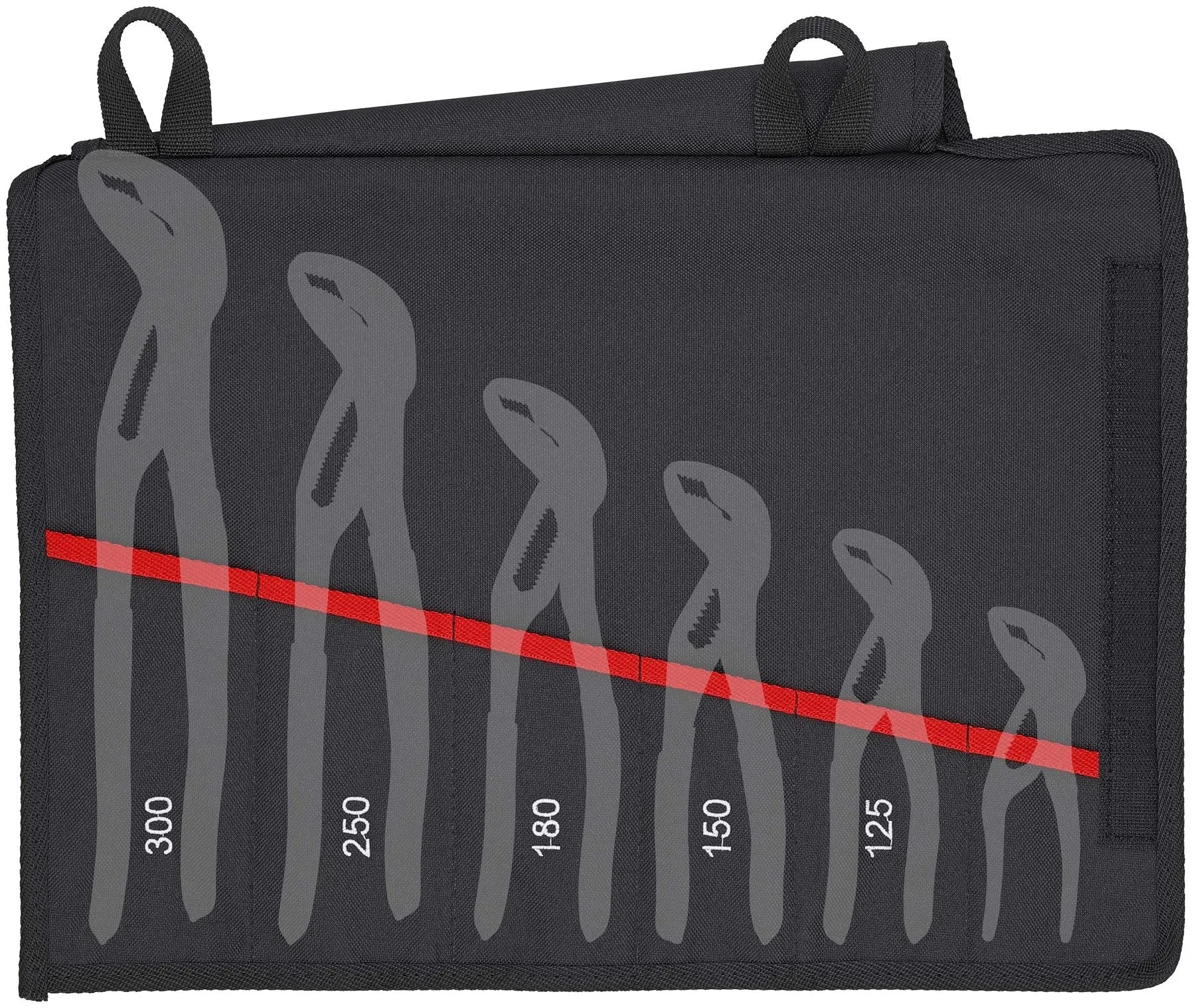 KNIPEX Tool Roll for Cobra Pliers Empty 6 Compartments 440mm 00 19 55 S5 LE White Rose Tools