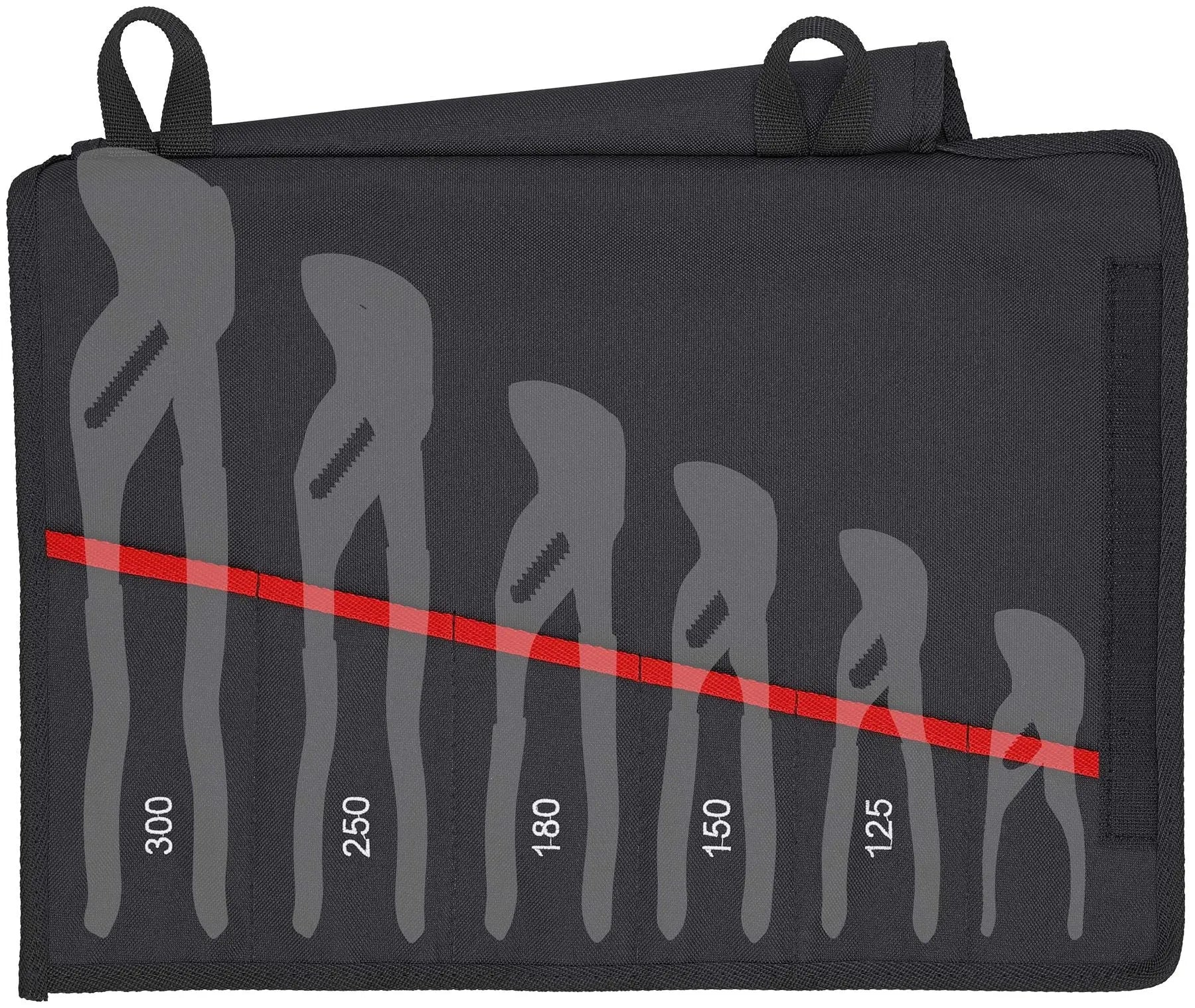 KNIPEX Tool Roll for Pliers Wrenches Empty 6 Compartments 440mm 00 19 55 S4 LE White Rose Tools