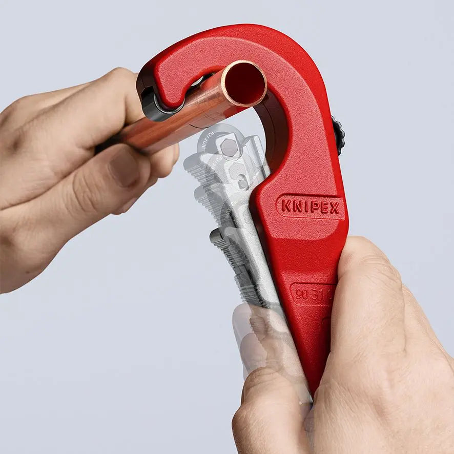 KNIPEX Tubix Pipe Cutter 6-35mm Capacity 180mm QuickLock Mechanism 90 31 02 SB White Rose Tools