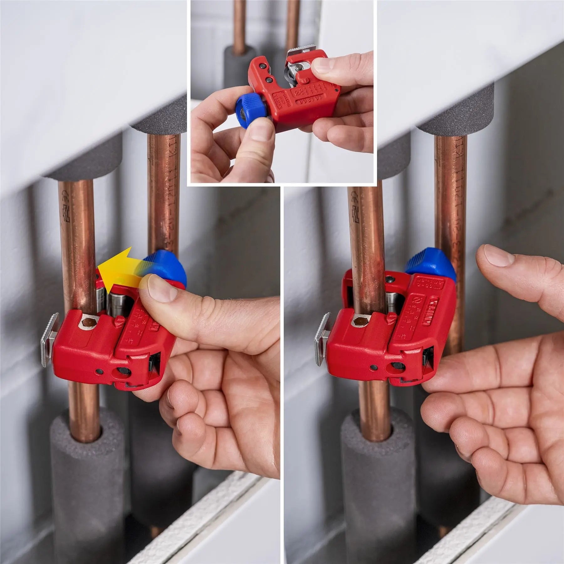 KNIPEX Tubix S Pipe Cutter 3-30mm Capacity QuickLock Mechanism 90 31 01 White Rose Tools