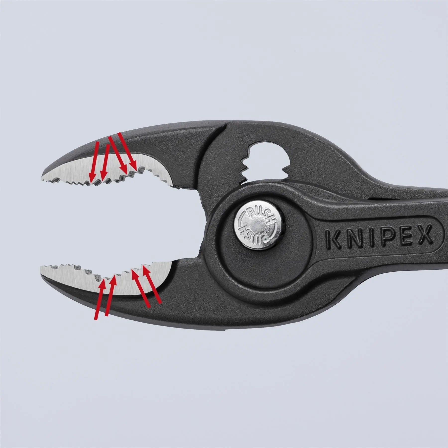 KNIPEX TwinGrip Slip Joint Pliers Front and Side Grip 200mm Multi Component Grips 82 02 200 SB White Rose Tools