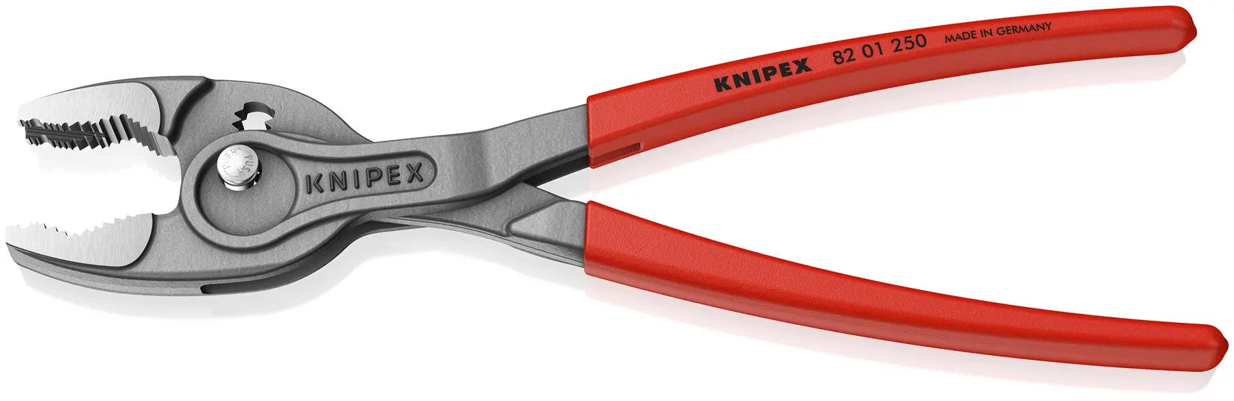 KNIPEX TwinGrip Slip Joint Water Pump Pliers 250mm Plastic Coated Handles 82 01 250 SB White Rose Tools