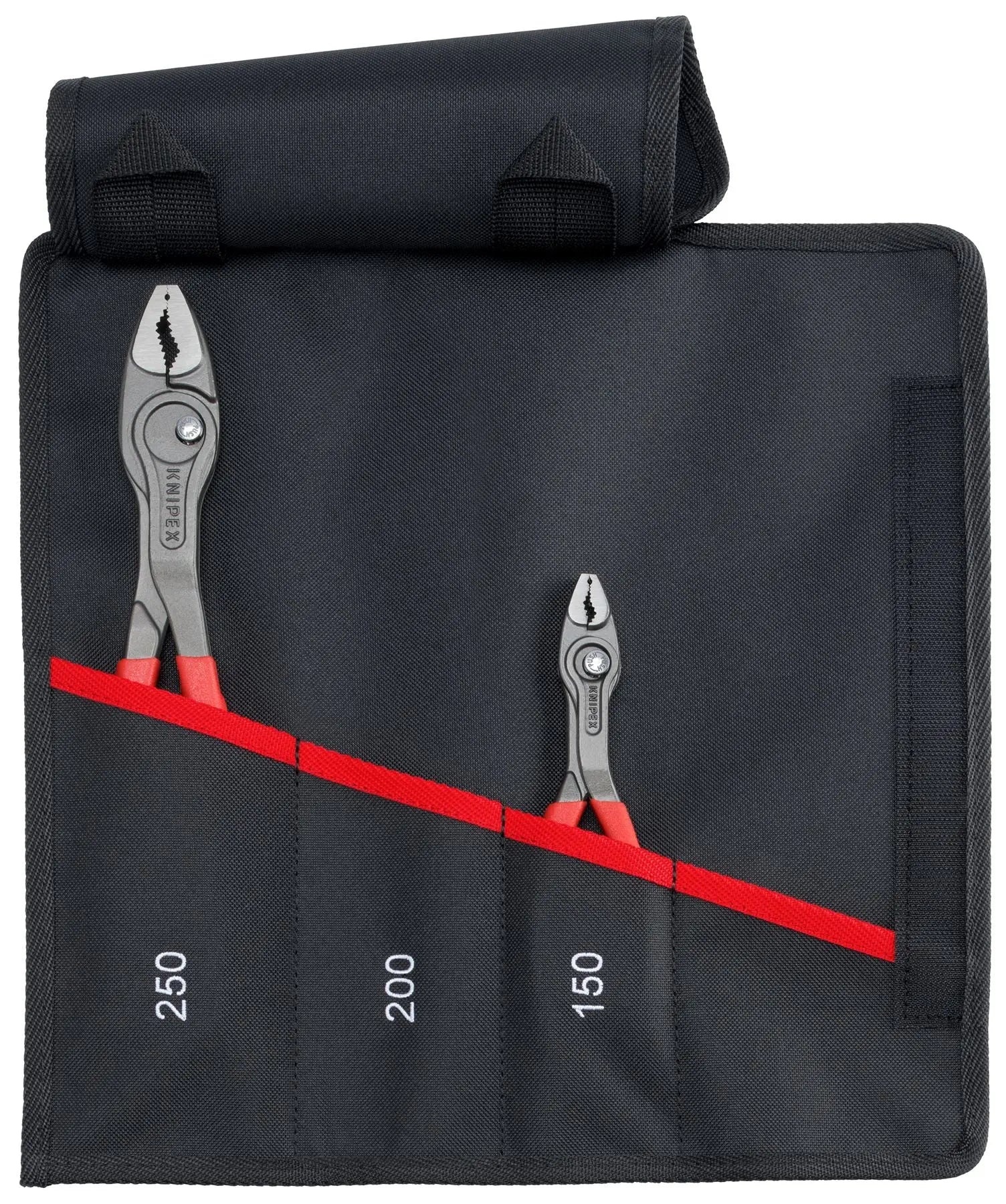 KNIPEX TwinGrip Slip Joint Water Pump Pliers Set 2 Pieces 150mm 250mm in Tool Roll 00 19 61 V02 White Rose Tools