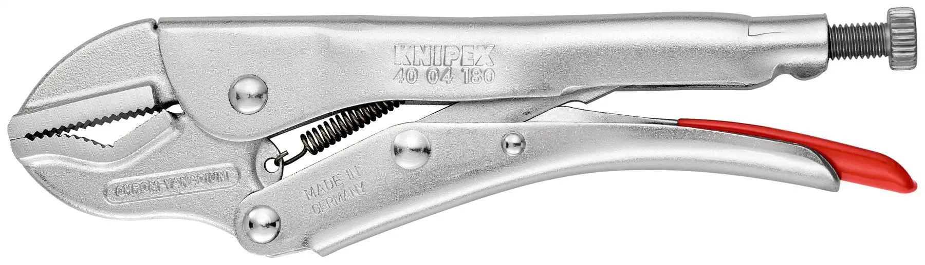 KNIPEX Universal Grip Locking Pliers Mole Grips 180mm Galvanised 40 04 180 White Rose Tools