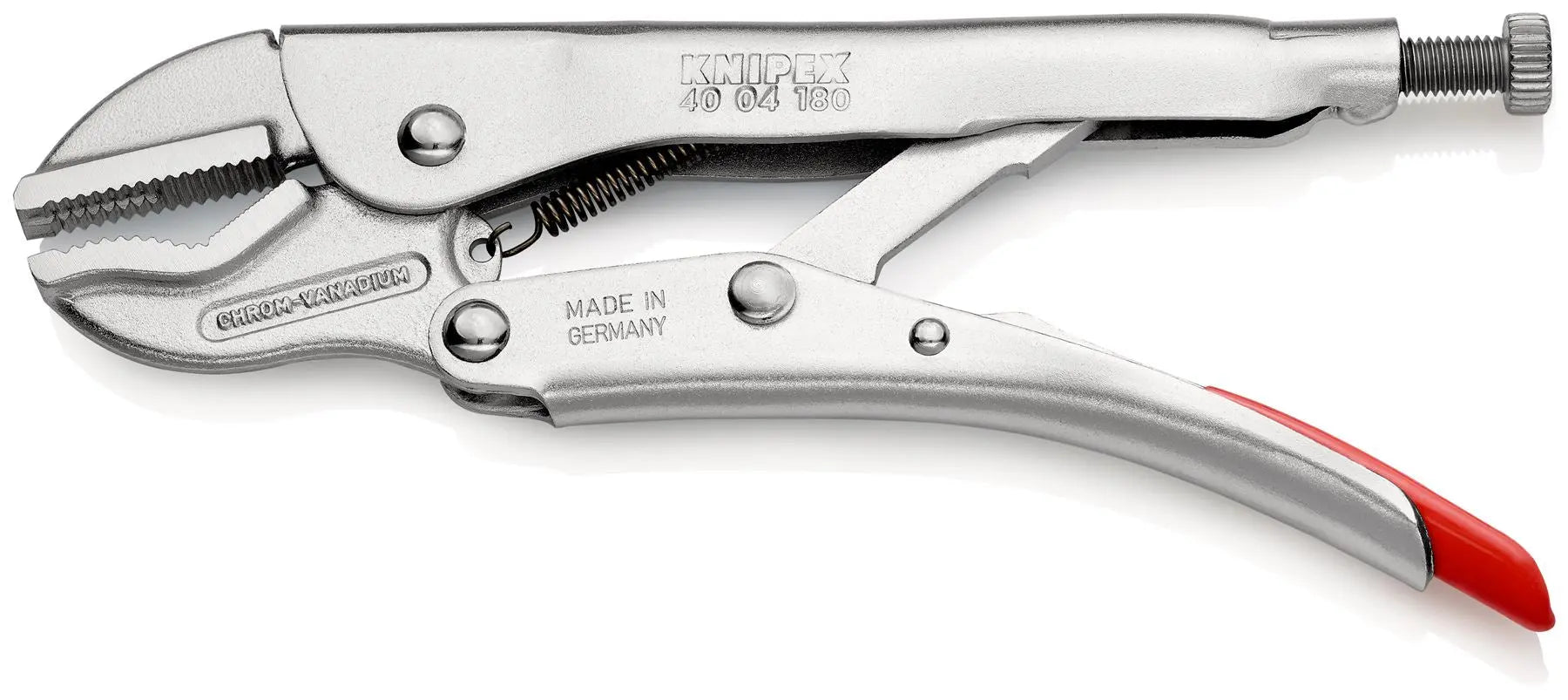 KNIPEX Universal Grip Locking Pliers Mole Grips 180mm Galvanised 40 04 180 White Rose Tools