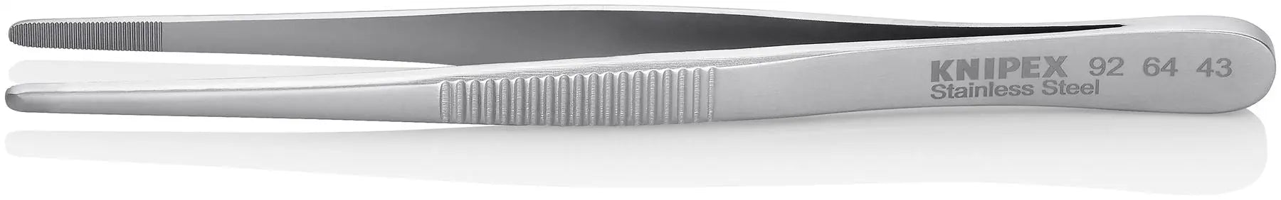 KNIPEX Universal Tweezers 120mm Blunt Tip Stainless Steel 92 64 43 White Rose Tools