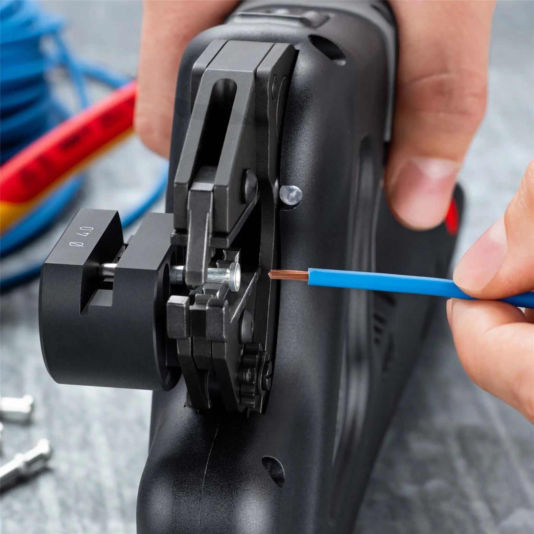 KNIPEX eCrimp Mechanical Crimp System Pliers for Exchangeable Crimping Dies 97 43 E White Rose Tools