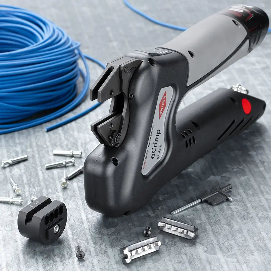 KNIPEX eCrimp Mechanical Crimp System Pliers for Exchangeable Crimping Dies 97 43 E White Rose Tools