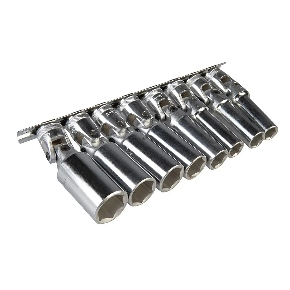 King Dick 1/2" SD Deep Universal Sockets Set Metric 8pce 13 - 24mm HDSMU1324S White Rose Tools