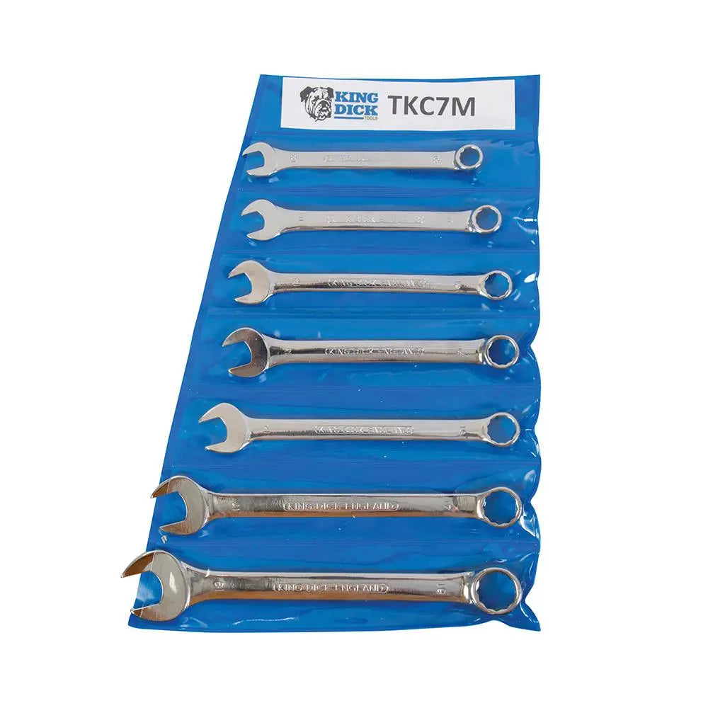 King Dick Combination Spanner Set Metric 7pce 10 - 19mm TKC7M  White Rose Tools