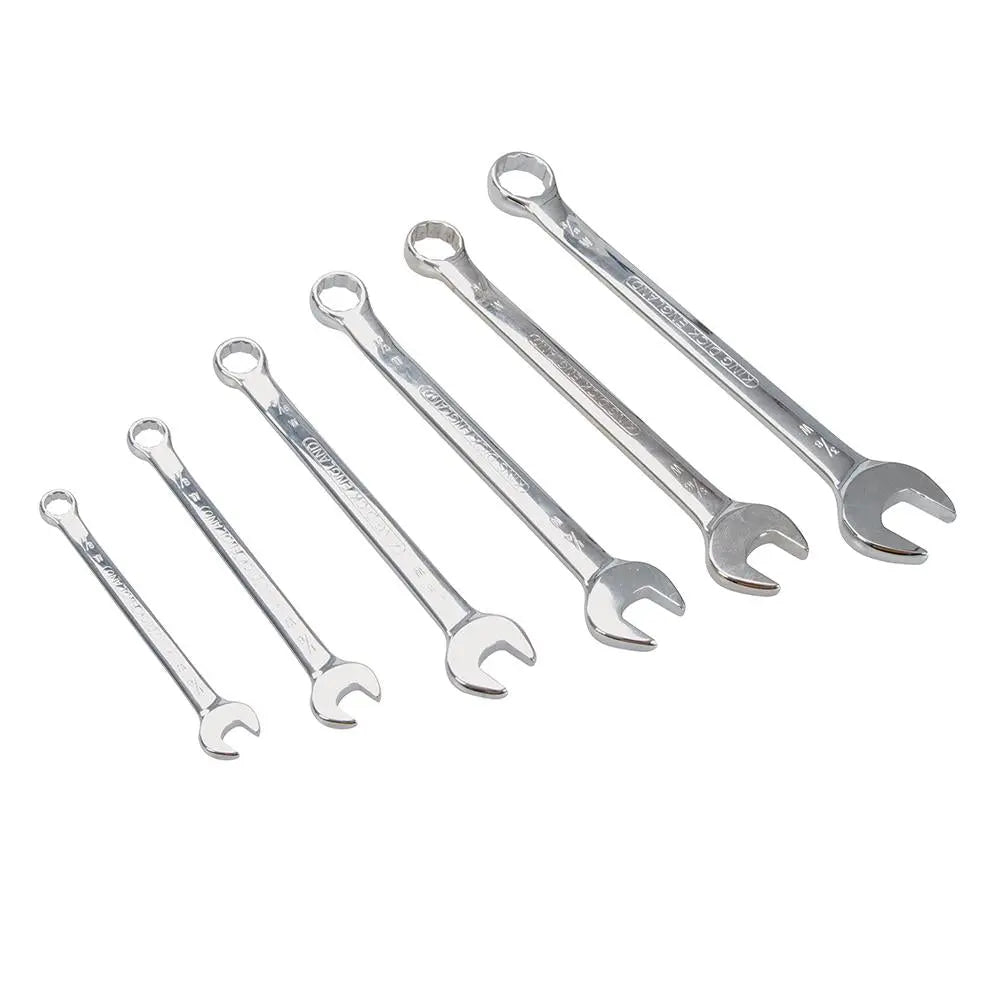 King Dick Open-Ended Spanner Set Whitworth 6pce 1/8" - 7/8" TK06W  White Rose Tools