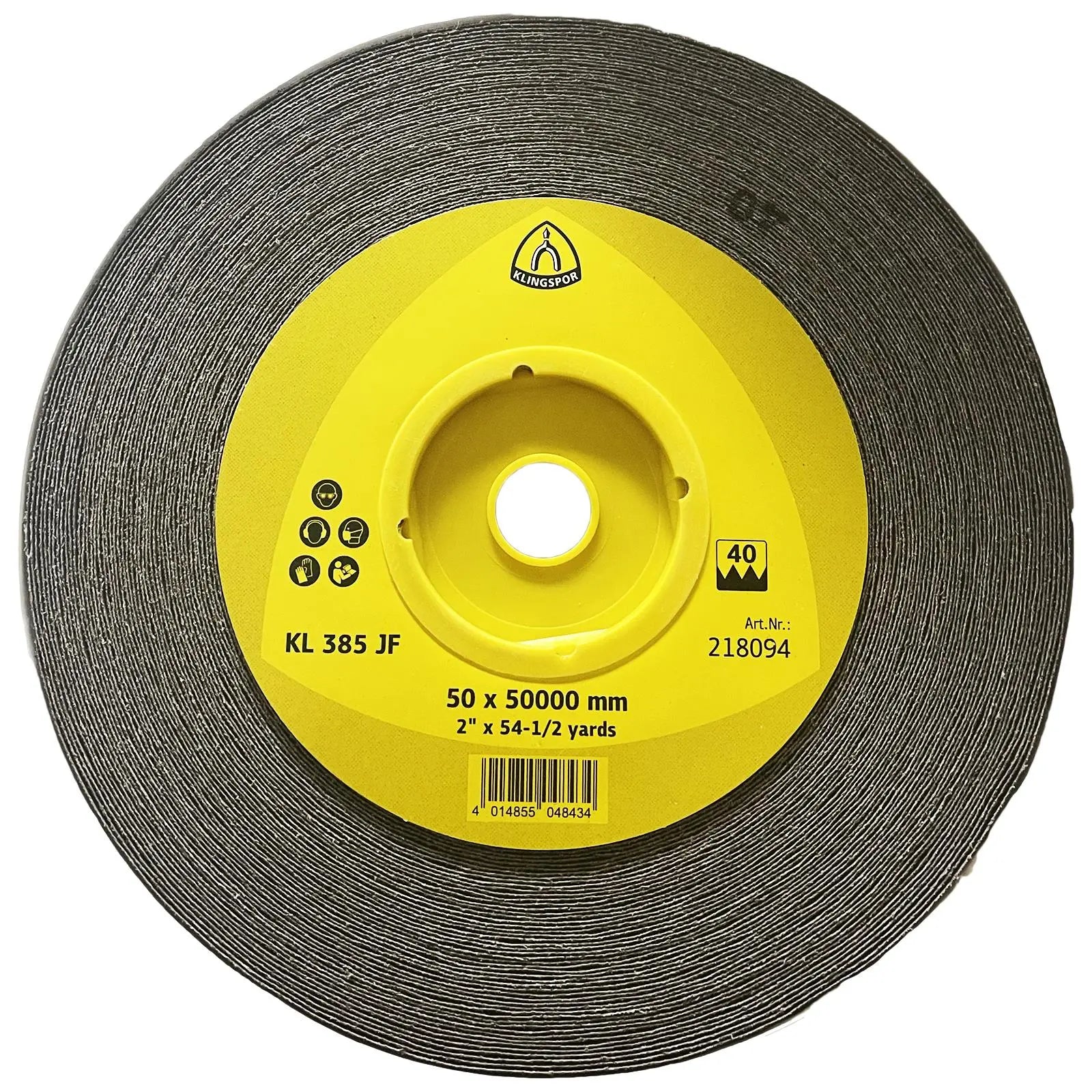 Klingspor Abrasive Cloth Sanding Roll Aluminium Oxide 50mm Width 50m Length KL385JF