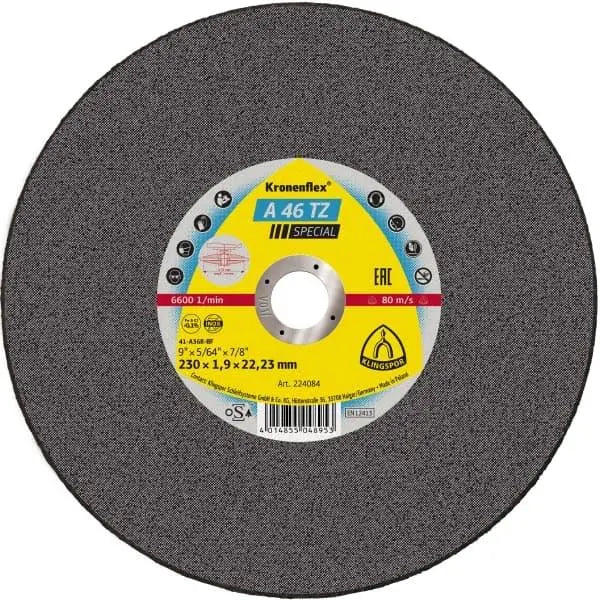 Klingspor Cutting Disc 230mm x 1.9mm Cut Off Wheel Inox A46TZ Special Flat