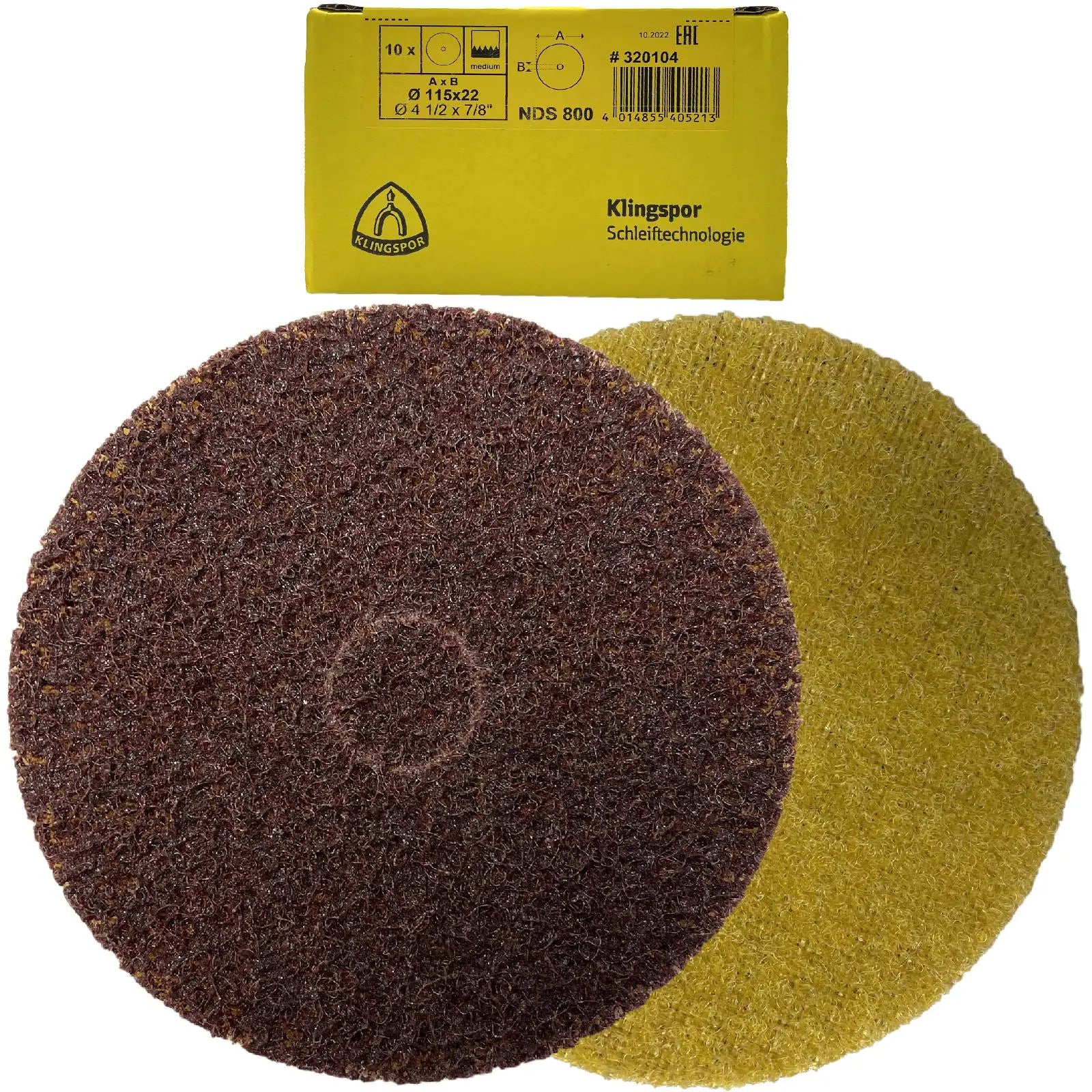 Klingspor Non Woven Web Discs for Metals Stainless Steel Like Scotch Brite 115mm  White Rose Tools