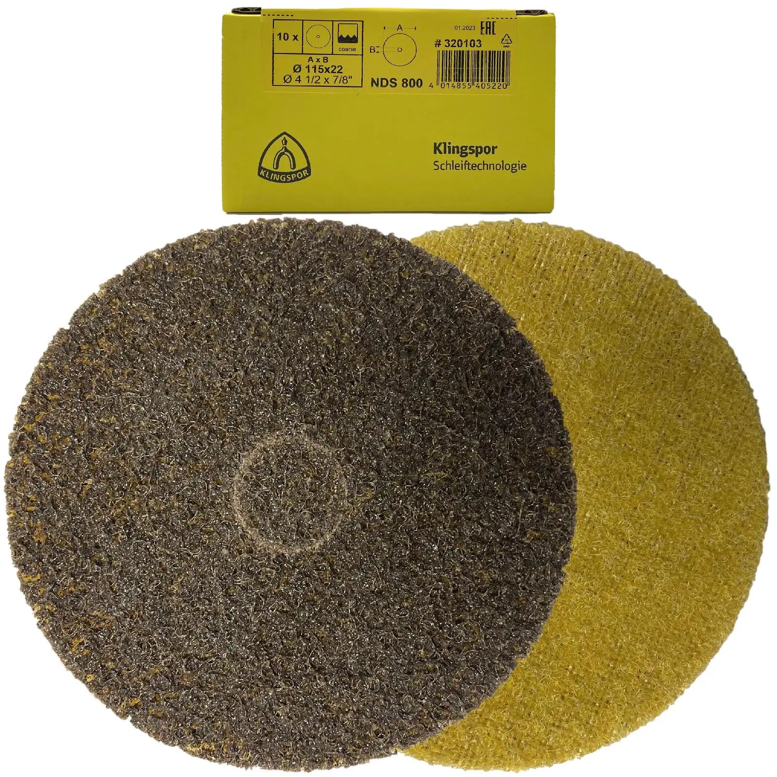 Klingspor Non Woven Web Discs for Metals Stainless Steel Like Scotch Brite 115mm  White Rose Tools