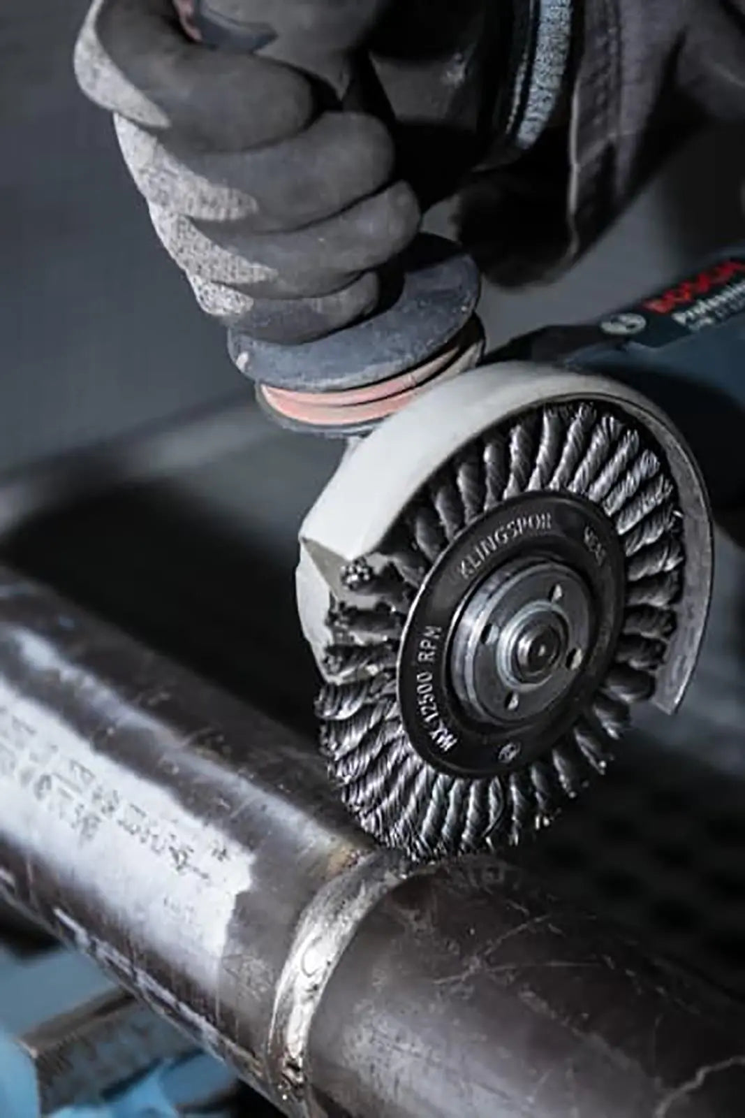 Klingspor Twist Knot Pipeline Wire Wheel Brush 115mm 125mm 178mm Steel BRP600Z