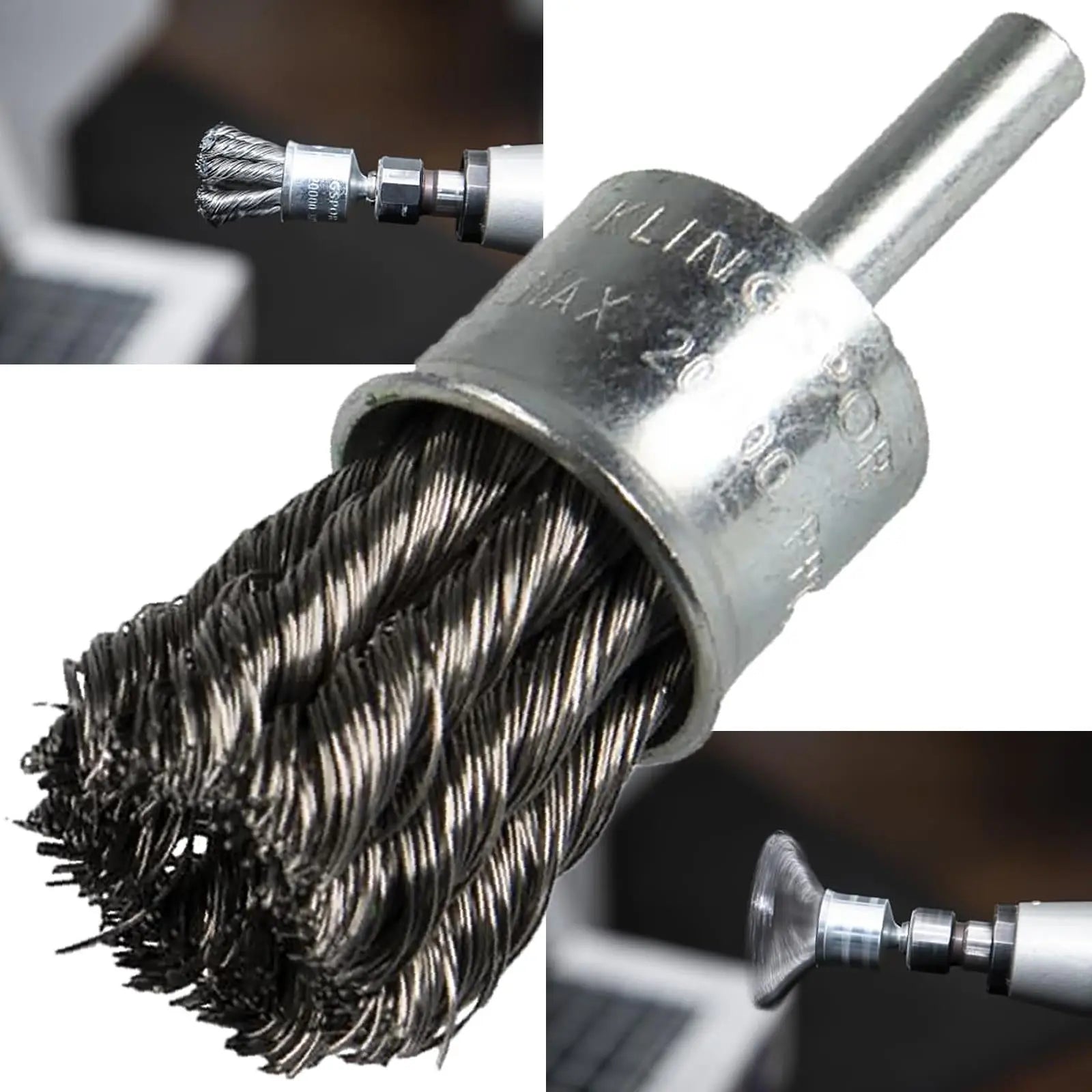 Klingspor Twist Knot Wire End Brush 6mm Shaft 19mm 22mm 30mm Steel BPS600Z