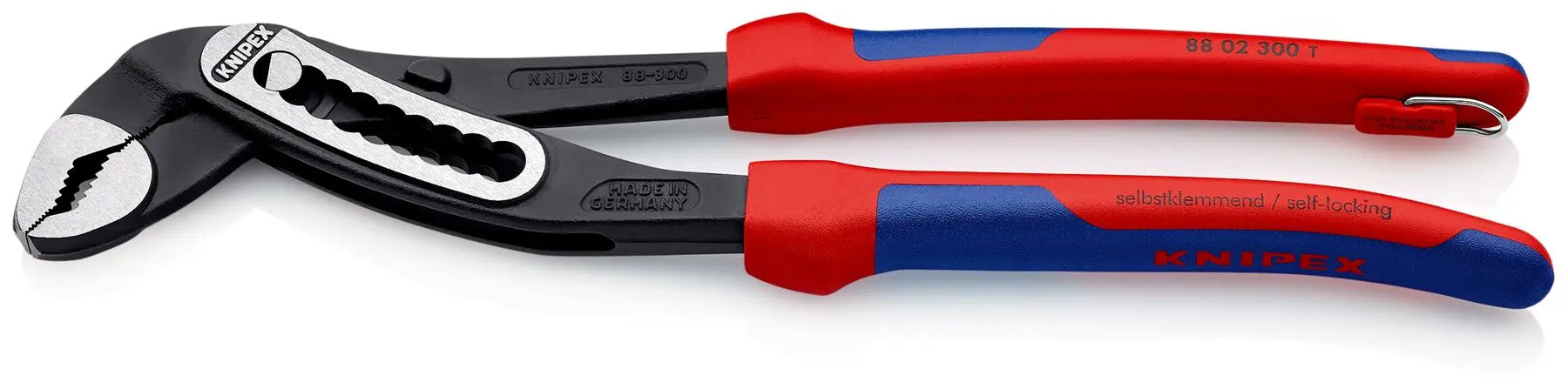 Knipex Alligator® Water Pump Pliers 70mm Capacity 300mm Multi Component Grips Tether Point 88 02 300 T