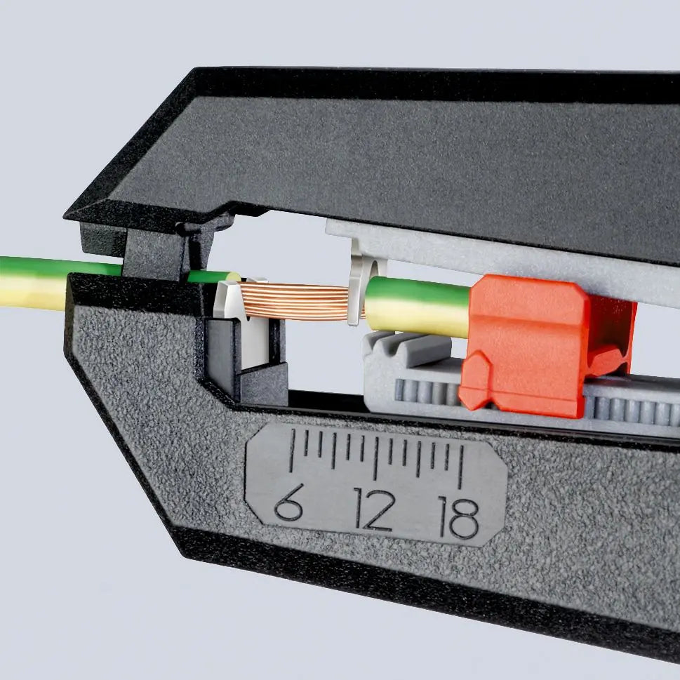 Knipex Automatic Insulation Wire Stripper for Flat Cable 180mm Self Adjusting 12 64 180