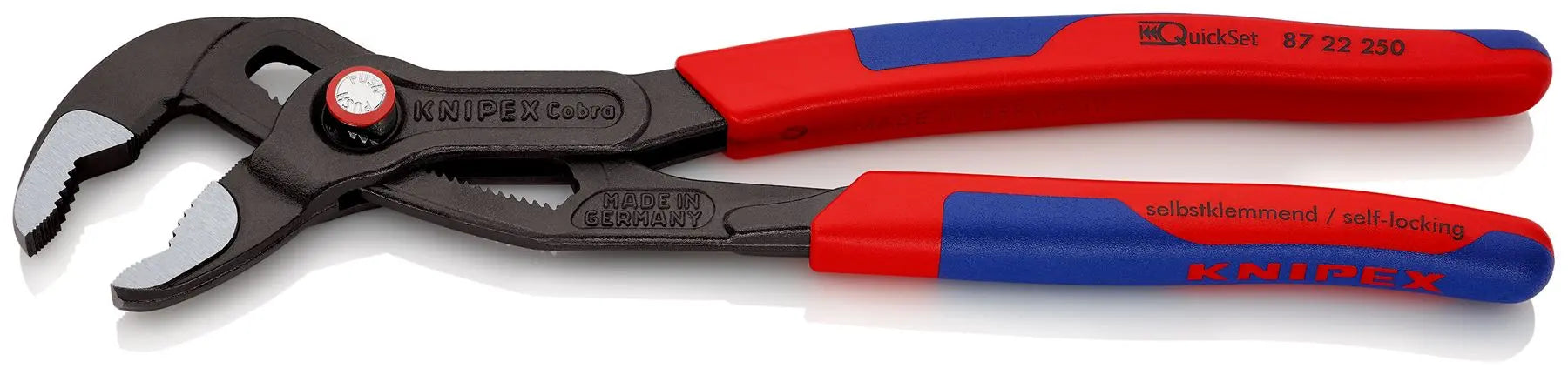 Knipex Cobra Quick Set High Tech Water Pump Pliers Multi Component Grips 87 22 250