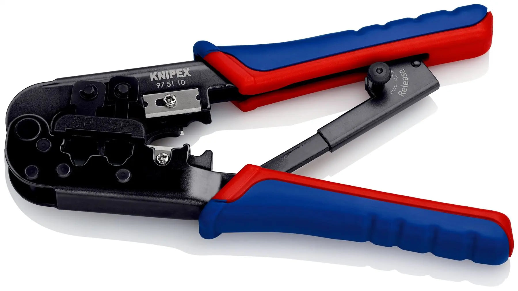 Knipex Crimping Pliers for Western Plugs 190mm Multi Component Grips 97 51 10 SB