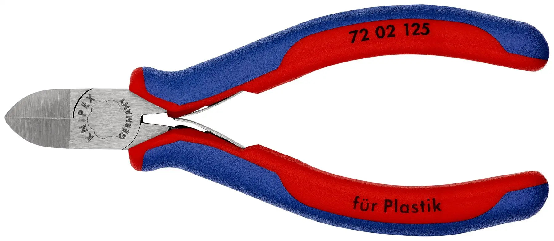 Knipex Diagonal Side Cutters for Plastics 125mm Multi Component Grips 72 02 125