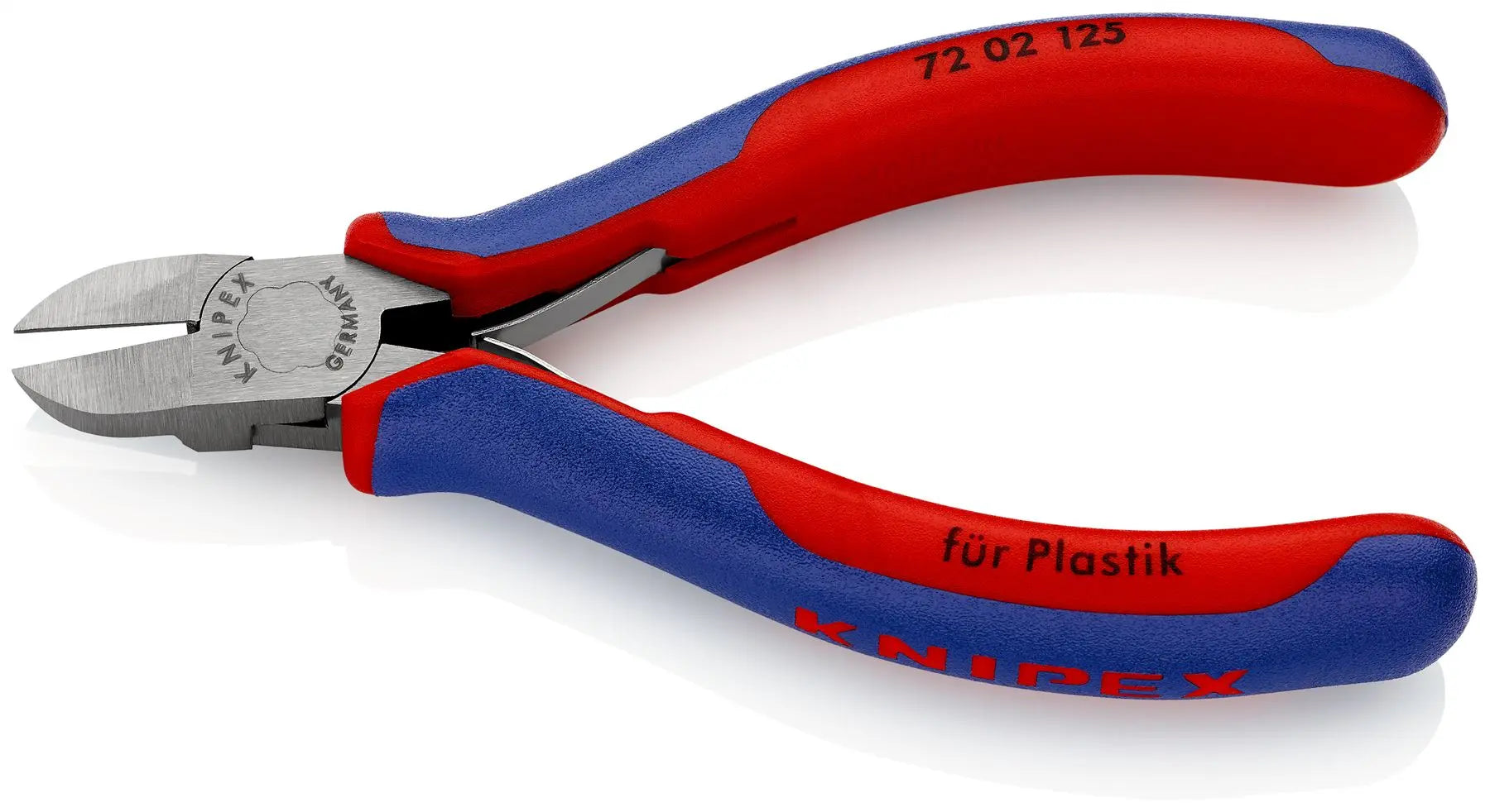 Knipex Diagonal Side Cutters for Plastics 125mm Multi Component Grips 72 02 125