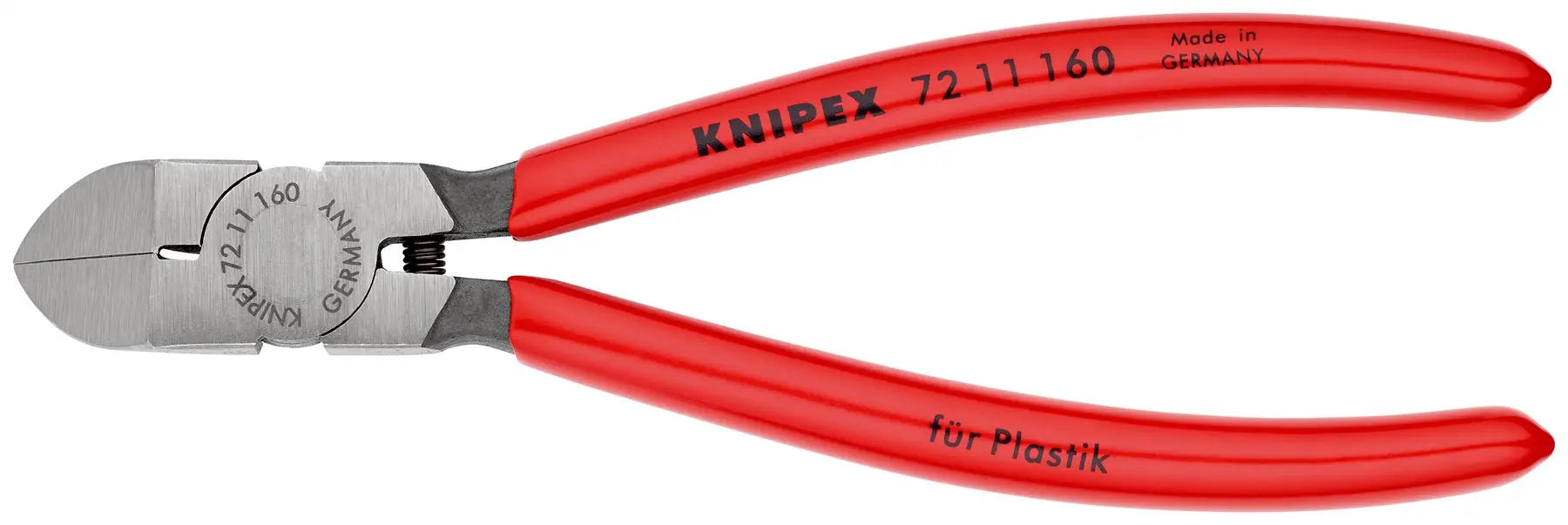 Knipex Diagonal Side Cutters for Plastics 160mm 45° Cutting Pliers Grips 72 11 160