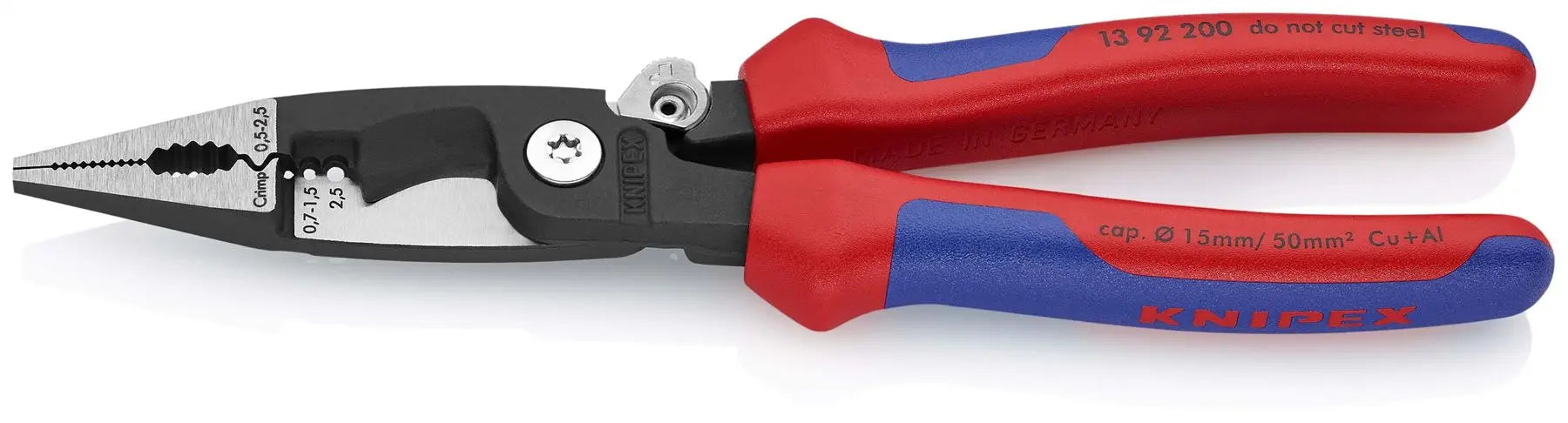 Knipex Electrical Installation Pliers with Multi Component Grips 200mm 13 92 200