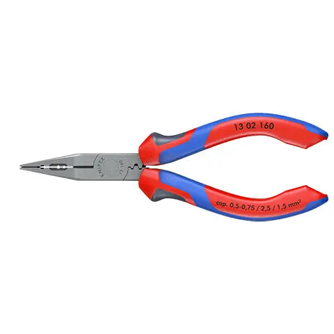 Knipex Electricians Pliers 160mm for Cable Work Multi Component Grips Black Atramentized 13 02 160 White Rose Tools