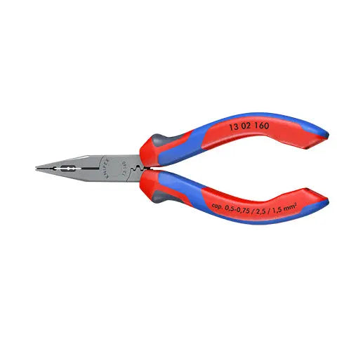 Knipex Electricians Pliers 160mm for Cable Work Multi Component Grips Black Atramentized 13 02 160 White Rose Tools
