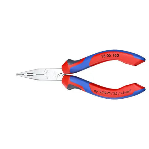 Knipex Electricians Pliers 160mm for Cable Work Multi Component Grips Chrome Plated 13 05 160 White Rose Tools