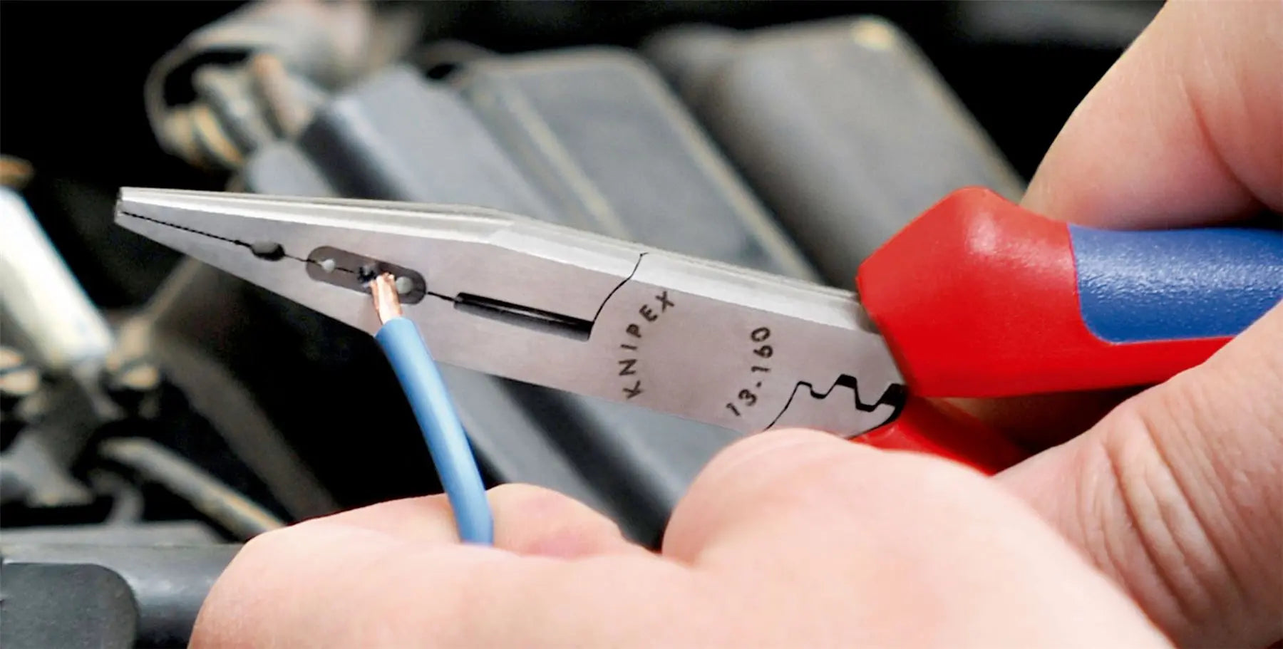 Knipex Electricians Pliers 160mm for Cable Work Multi Component Grips Chrome Plated 13 05 160