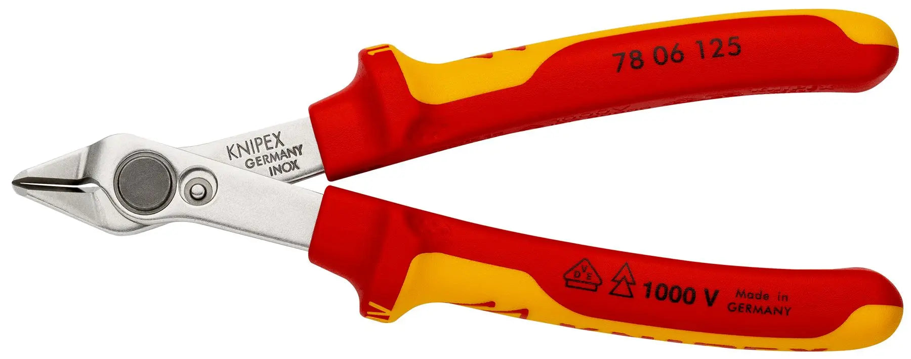 Knipex Electronic Super Knips® 125mm VDE Insulated Fine Wire Cutting Pliers 78 06 125