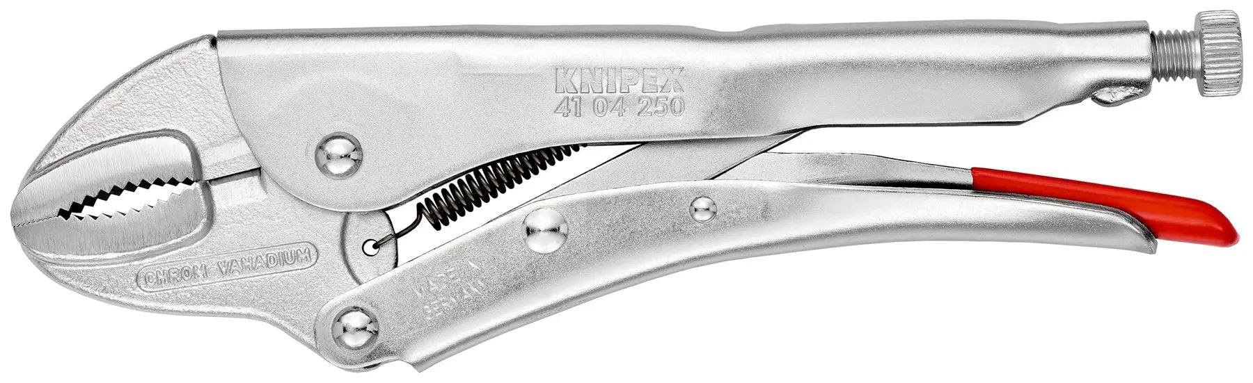 Knipex Grip Locking Pliers 250mm Galvanised 41 04 250 White Rose Tools