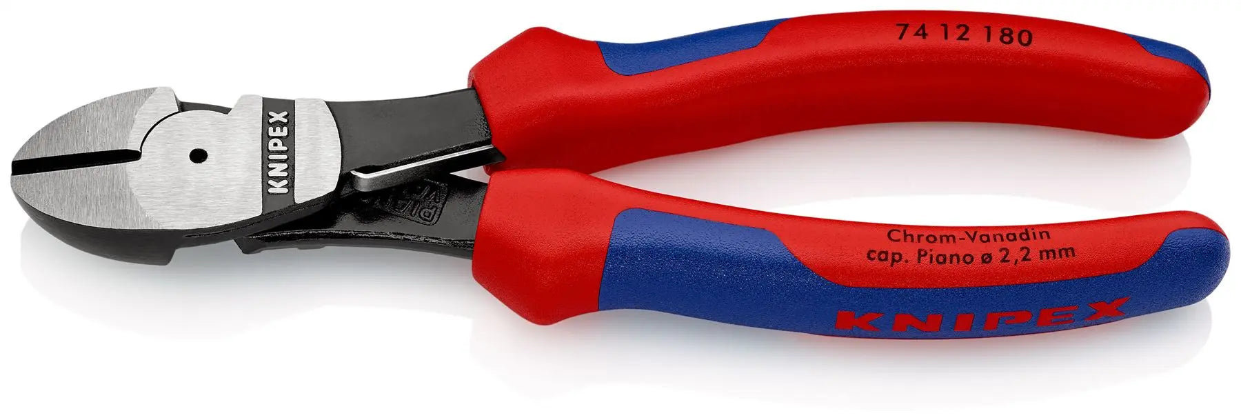 Knipex High Leverage Diagonal Cutter Cutting Pliers 180mm Multi Component Grips 74 12 180