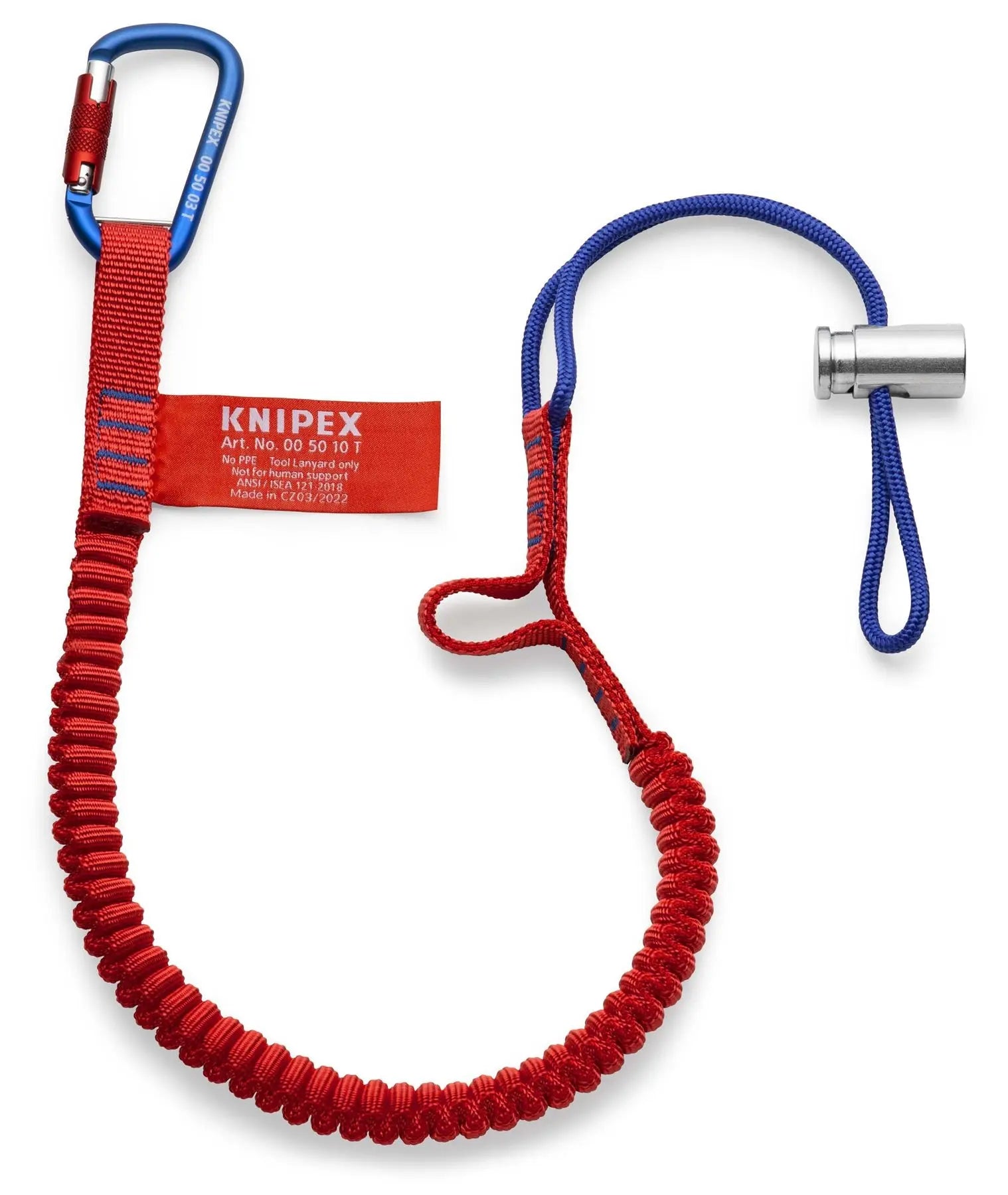 Knipex Lanyard with Fixated Carabiner for Tethered Tool Range 00 50 12 T BK White Rose Tools