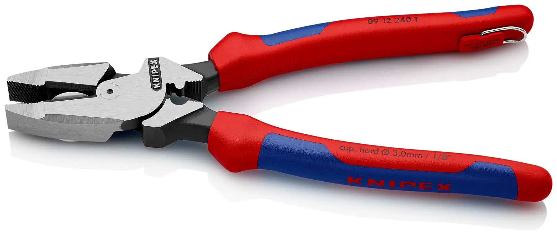 Knipex Linemans Pliers American Style 240mm Slim Multi Component Grips with Tether Point 09 12 240 T