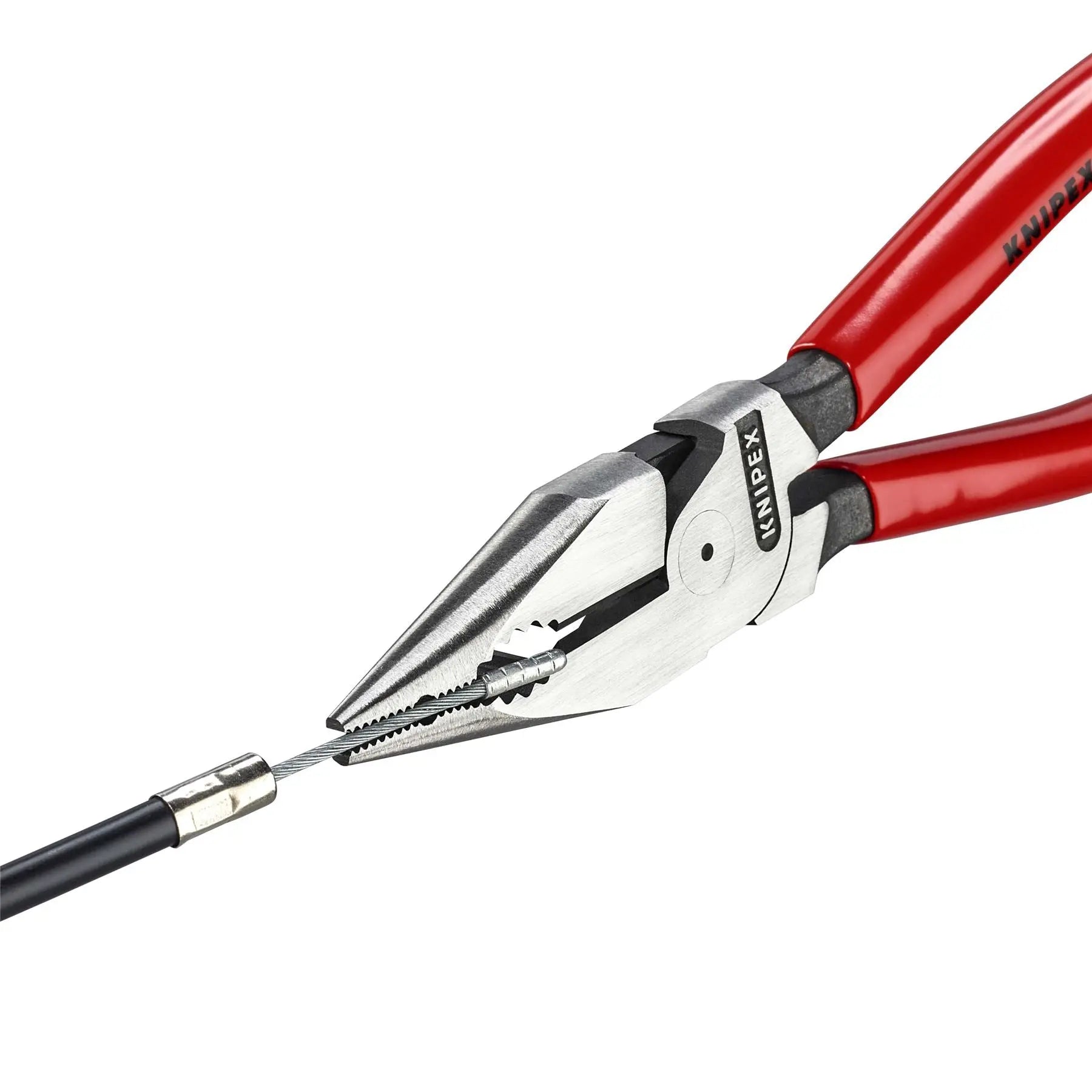 Knipex Needle Nose Combination Pliers 185mm 08 21 185 White Rose Tools